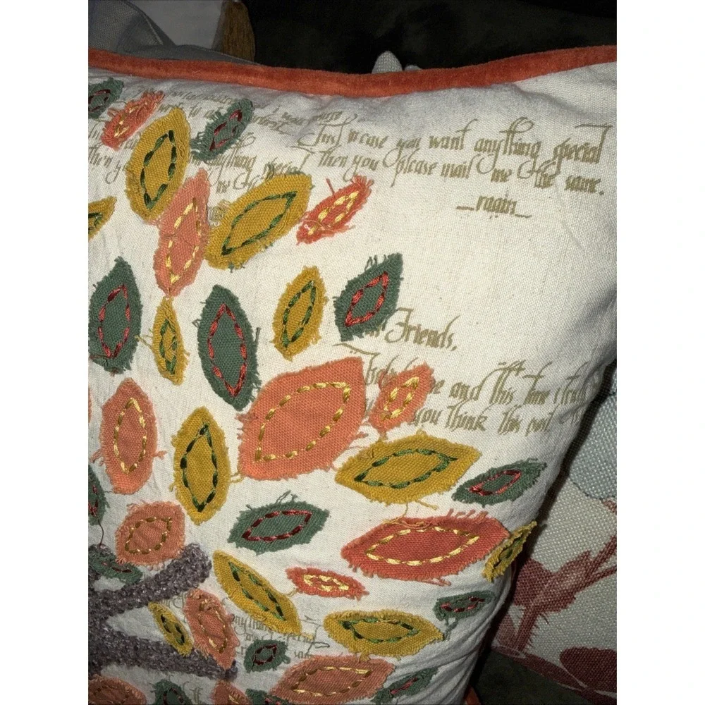 425 South Los Angeles Decorative Pillow Tree Of Life Embroidered Forest Boho‎